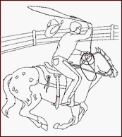coloriage cow boy a cheval